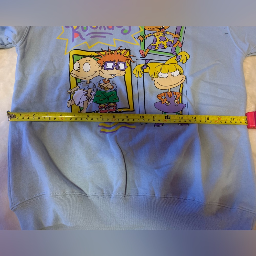 Rugrats light blue sweatshirt size XS 1 cute graphics. New without tags - Picture 5 of 10